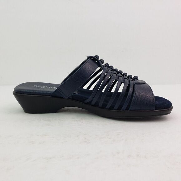 Easy Street Solite Airy Womens Size 7W Navy Slip On Casual Sandals - Picture 3 of 13